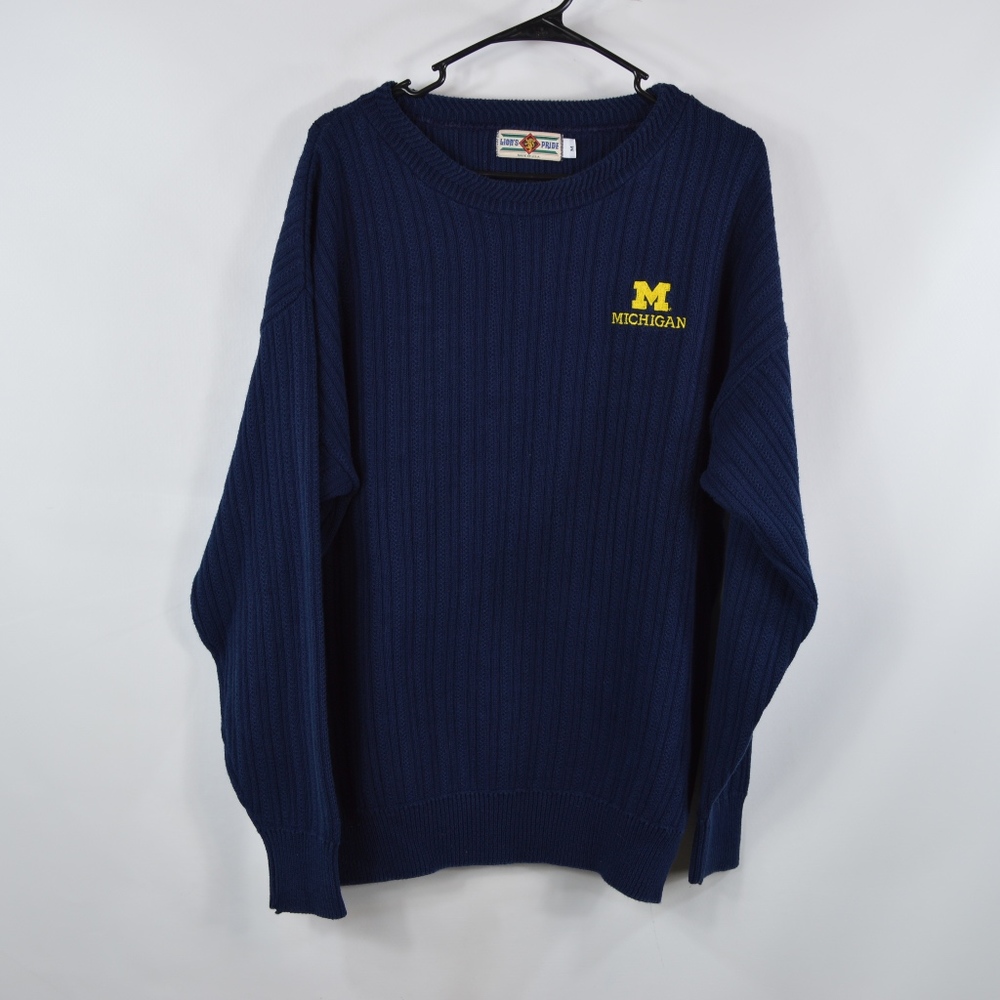 Vintage 90s Michigan Wolverines Sweater Blue